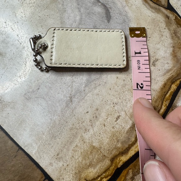 Coach - Yellow/White Leather Hangtag - EUC - Picture 3 of 3